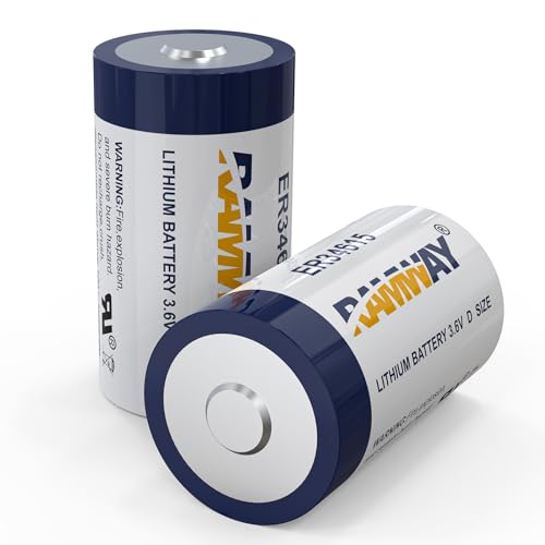 KBT 2Pack 3.6V ER34615 D Cell Batteries, 19000mAh High Capacity Li-SOCL₂ Non-Rechargeable D Size Battery by KBT KEEP BETTER TECH - Used condition - US$28.49