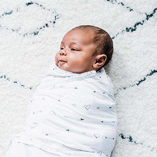 Nested Bean Zen Swaddle - Gently Weighted Swaddle | Baby: 0-6 Months | Bamboo Cotton Blend | Helps To Reduce Moro (Startle) Reflex | Unisex | Tog 1.0 | Machine Washable #TOP5