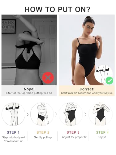 Image of SHAPERX Strapless Bodysuit for Women Tummy Control Seamless Shapewear Thong Body Shaper with Invisible & Removable Straps