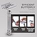 Parker 99R Chrome Long Handle Heavyweight Butterfly Open Double Edge Safety Razor for Men, 5 Parker Premium Platinum Double Edge Razor Blades Included