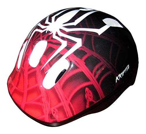 Capacete Bike Infantil Kripta Aranha Homem Com Led