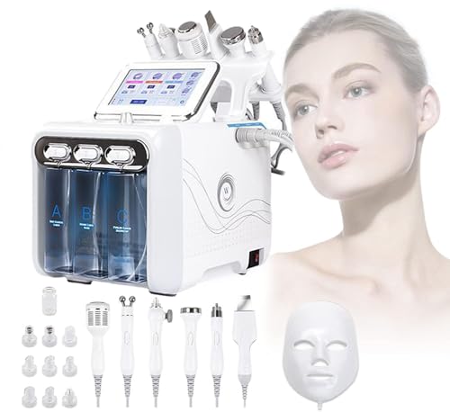 Machine Hydrofaciale Professionnelle 7 en 1, Soins de la Peau Microdermabrasion Exfoliante Petit Appareil de Bulles pour Éliminer les Rides et Points Noirs, Dermabrasion pour Maison et Salon