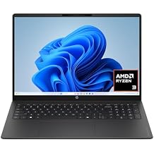 HP OmniBook 3 16 inch Laptop PC, 2K Touchscreen, AMD Ryzen 3 30, 8 GB RAM, 512 GB SSD, AMD Radeon 610M GPU, Windows 11 Home