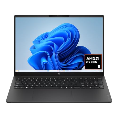 HP OmniBook 3 16 inch Laptop PC, 2K Touchscreen, AMD Ryzen 3 30, 8 GB RAM, 512 GB SSD, AMD Radeon 610M GPU, Windows 11 Home, Mica Silver, 16-by0299nr