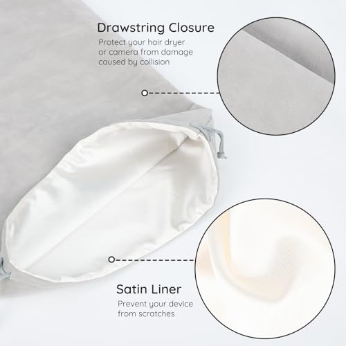 Segbeauty 2 sacos de cetim de veludo com cordão, bolsa grande de veludo com cordão de 39,9 x 30 cm,