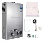 Chauffe-eau au Gaz Propane gpl 6L, 16kW Chauffe Eau Camping Car, chauffe-eau Instantané Sans Réservoir, Modes Hiver et Été, pour le camping, la Caravane et la Maison