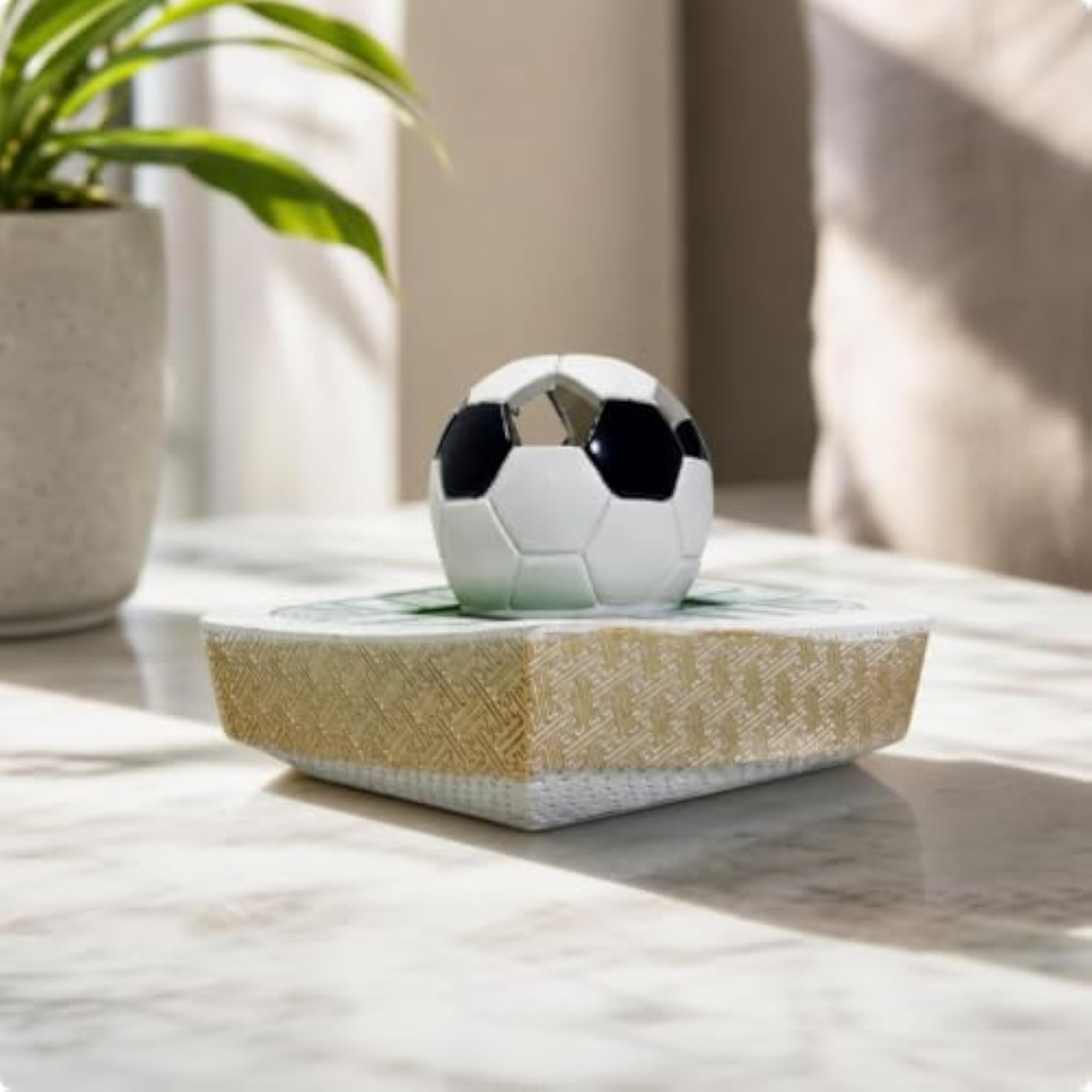 Unique Soccer Ball Scent Holder with Gold-Toned Detailing