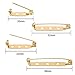 Shappy 100 Pieces Brooch Pin Backs Bar Pins Backs for Crafts Safety Clasp with Plastic Box, Gold and Silver, 4 Sizes, 20/25/32/38 mm