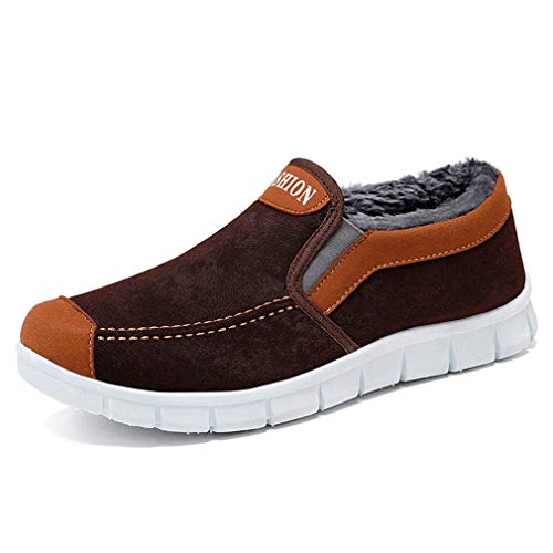 FLYFO Zapatos De Algodón Más Terciopelo Espesado Calor Y Respirable Ocio Viejos Zapatos De Tela De Beijing Zapatos De Tai Chi Hombres,Marrón,UER44 Cover