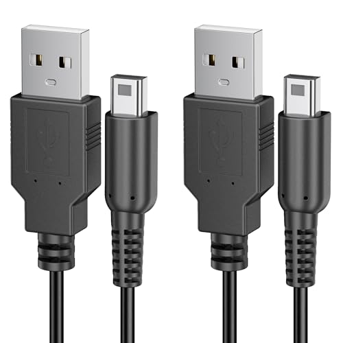 Tobfit - 2-Pack USB Charger Cable for Nintendo 3DS XL/3DS,2DS XL/2DS,DSi XL/DSi 3.9FT