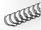 R & B 23rm190-SW spirali metalliche 23 anelli 19 mm, divisione 3/4 pollici, 2: 1, 50 pezzi, colore: nero