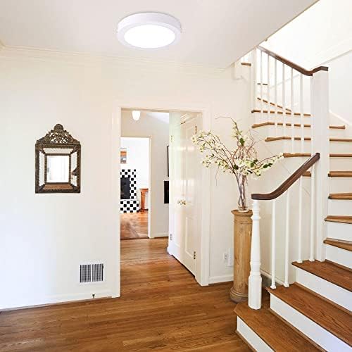 DINGLILIGHTING 18W Led Bathroom Ceiling Light Waterproof, Ceiling Surface Mounted Lights, LED Ceiling Lamp for Kitchen, Living Room,Hallway, 6000K Daylight Flush Bathroom Light, Cool White
