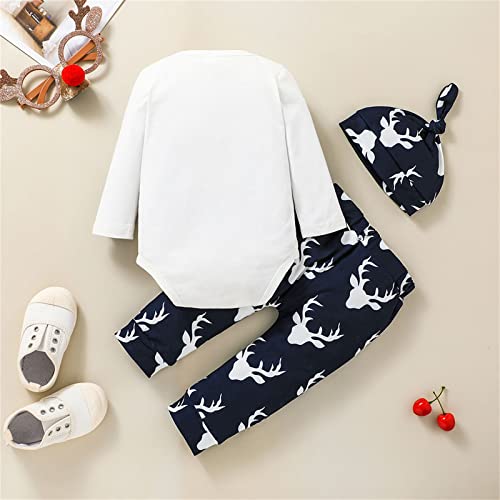 My 1St Christmas Newborn Baby Girl Outfit Gentleman Romper Red Plaid Pants With Hat Clothes For Christmas Best Gift #TOP6