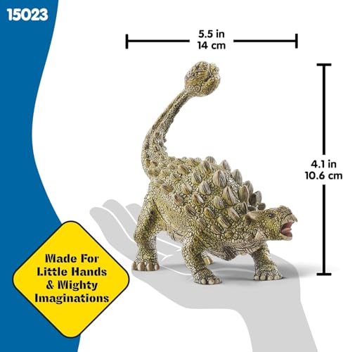 Schleich Dinosaurs - Anklyosaurus Dinosaur Figurine with Realistic Armored Body and Tail - Durable Dino Toy for Imaginative Play - Prehistoric Reptile Figure - Educational Toy for Kids 4+ | 15023