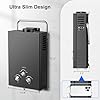 Outdoor Tankless Propane Water Heater 1.58GPM 6L Portable Gas Water Heater with Handle & Overheating Protection, Instant Hot Water for Camping RV Cabin Boat Barn - Black