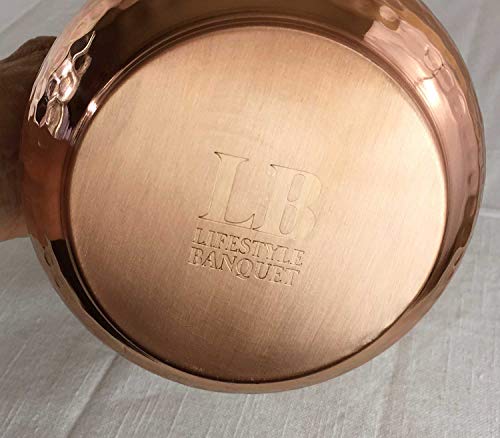 Giant Moscow Mule Mug (Solid not plated) - 1.3 Gallons (166.4 oz) Extra Large Moscow Mule Copper Mug - Pure Hammered Copper Ice Bucket by Lifestyle Banquet