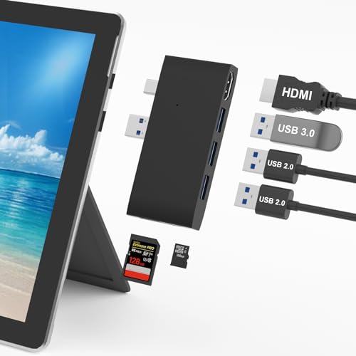 Surface Pro 6/Pro 5/Pro 4 Docking Station USB Hub with HDMI - Surface Pro 4/5/6 Accessories dongle