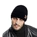 Paragon Beanie Hat for Men Winter Warm Knit Hats Slouchy Thick Beanie Skull Cap Thick (Black)