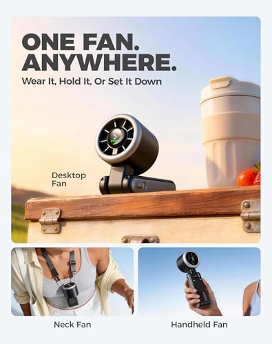 image for Diveblues Portable Handheld Turbo Fan, 5 Gear Wind, Battery Operated, 