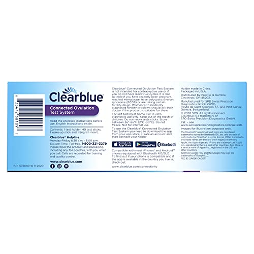 Clearblue Connected Ovulation Test System featuring Bluetooth connectivity and Advanced Tests with digital results, 40 ovulation tests - Thumbnail 4