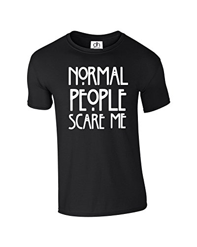 “Normal People Scare Me” maglietta unisex 4 colori XS-3XL Black X-Large