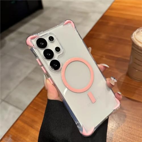 Protection S25 Plus rose avec aimant intégré et antichoc