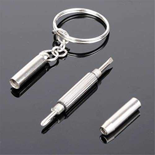 Timetries White Trimming Glasses Small Screwdriver Three-Purpose Mini Multi-Function Cross Hex Socket Screwdriver Screwdriver Screwdriver Small Screwdriver #TOP1