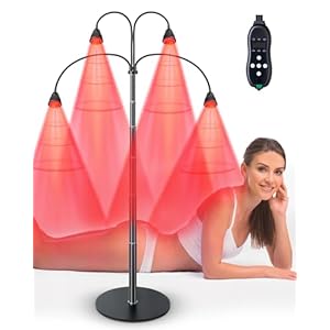 YMM Update Red Light Therapy for Body, All Metal Red Light Therapy Device with Stand, 660nm Red Light & 850nm Near Infrared Light Therapy for Face and Pain Relief