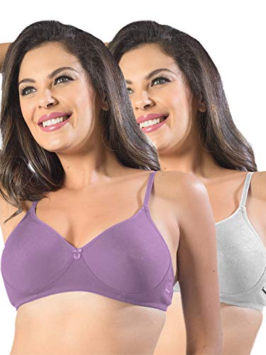 Image of SONARI Womens Non Padded Cotton Bra | Wire Free, Medium Coverage, Seamless Cups, Comfortable Polyester Cotton Blend Fabric | Adjustable Straps, Ideal for Everyday Wear - Smile