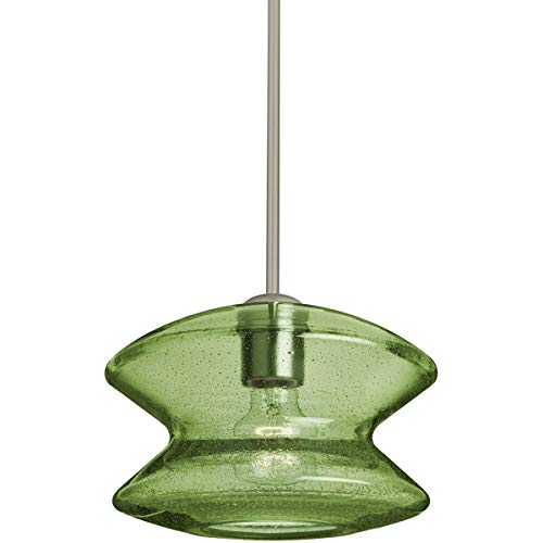 Besa 1TT-ZENMS-SN Transitional One Light Pendant from Zen Collection in Pewter, Nickel, Silver Finish, 9.00 inches
