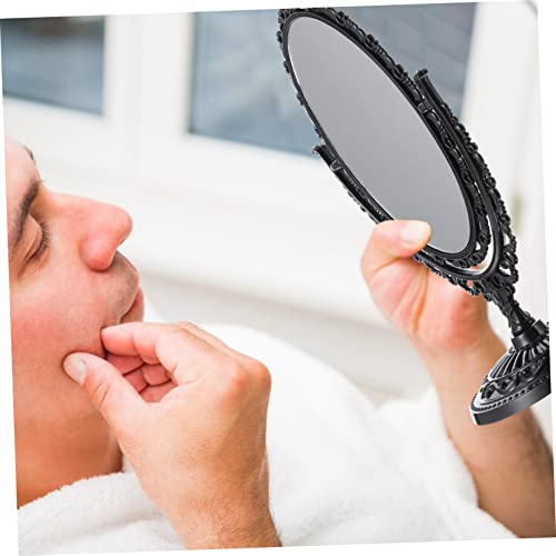 Espejo de maquillaje de pie giratorio estilo retro elegante miniatura 7