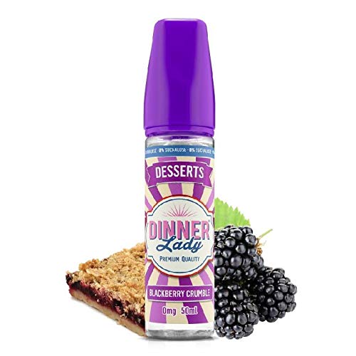 Blackberry Crumble 50ml 0% Sucralose - Dinner Lady - Sans tabac ni nicotine - Vente interdite au moins de 18 ans - Genre : 40-70 ml- Genre : 40-70 ml