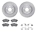 Dynamic Friction Company Front Brake Rotors with 5000 Advanced Brake Pads includes Hardware 6512-63423