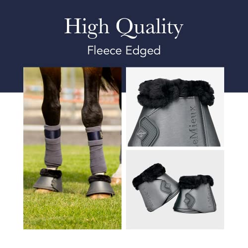 Lemieux Rubber Bell With Fleece Overreach Horse Boots - Protective Gear And Training Equipment - Equine Boots, Wraps & Accessories (Black - Medium) #TOP4