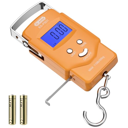 Dr.meter Fish Scale Luggage Scale 110lb/50kg with LCD, Tape