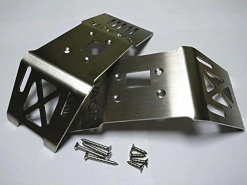 Stainless Steel Front + Rear Skid Plate Chassis Protect Armor Guard for HPI 1/8 SAVAGE FLUX HP XL 4.6 5.9