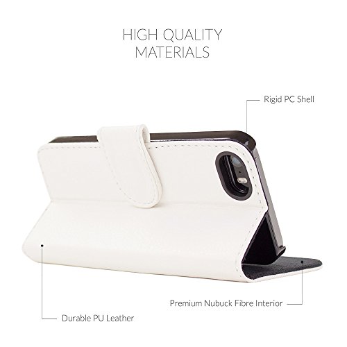 iPhone 5 / 5s Case, Snugg® - Leather Wallet Cover Case (White) for Apple iPhone 5 / 5s by Snugg - Used condition - Image 4