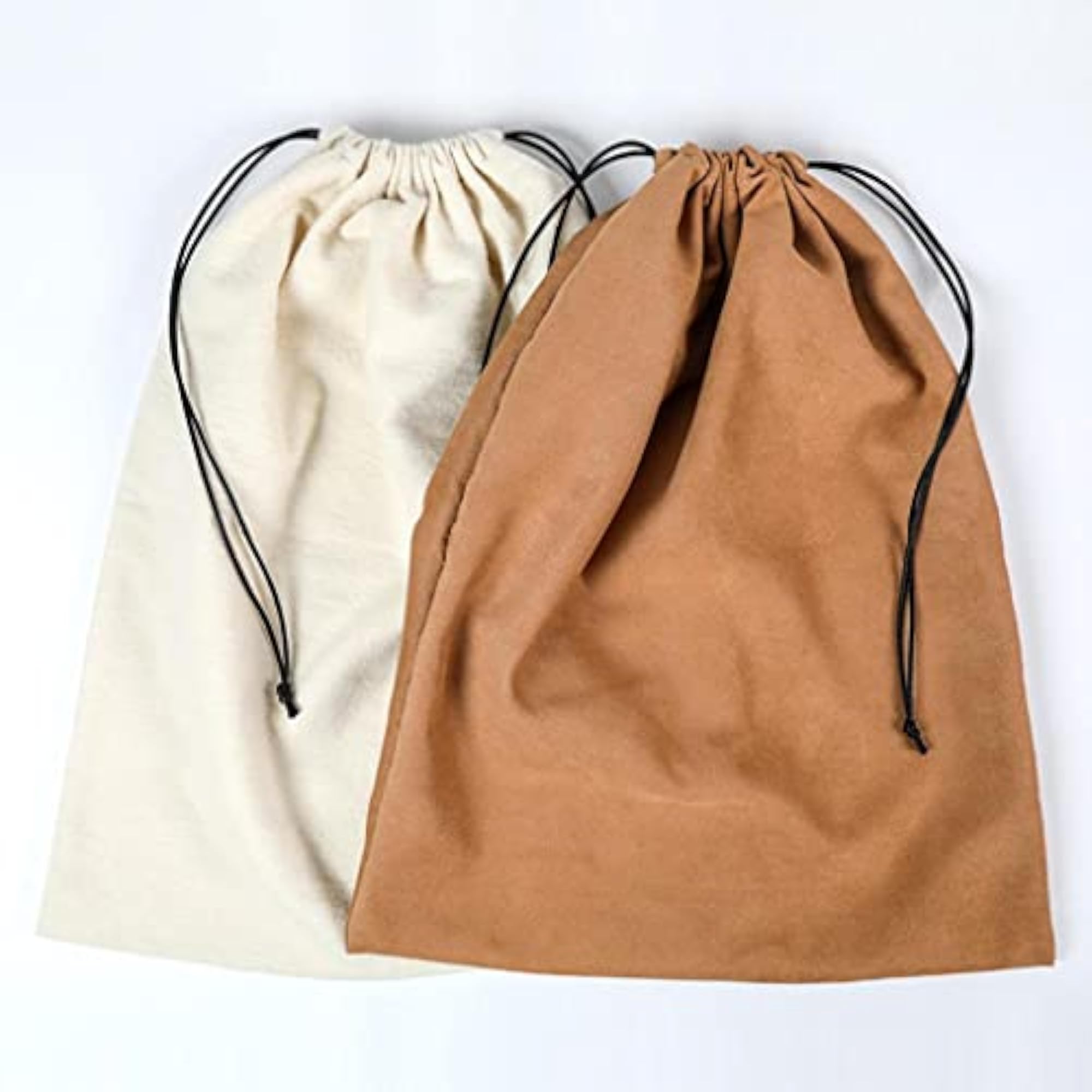 Drawstring Dust Cover for Hand Purse Storage Pouch, Beige
