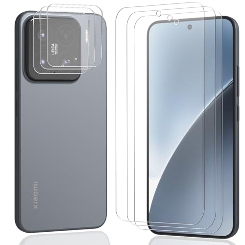 AnnhanT para Xiaomi 15 Cristal Templado, 3 Piezas Protector de Pantalla + 3 Piezas Protector de Lente Cámara. 9H Dureza Ultra Resistente Vidrio Templado