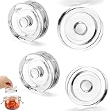 Pesos de Fermentación, 4 Piezas de Piedra de Peso, Pesas Para Tarros de Conserva de Pepino, Pesas de Vidrio para Fermentación Ø 7cm, Pesas de para Fermentar Verduras en Salmuera, para Kimchi y Chucrut