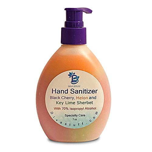 Waterless Hand Cleanser - Black Cherry, Key Lime and Melon Sherbet Scent in 7 oz Bottle with Pump, Made in USA (1 Count)