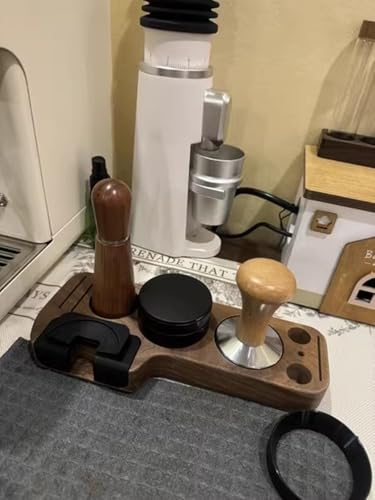Singring Espresso Tamping Station, Coffee Tamper Station Espresso Tamper Organizer, Coffee Tamper Holder Coffee Portafilters Stand Base for Espresso Machine Accessories (Walnut wood) - Image 7