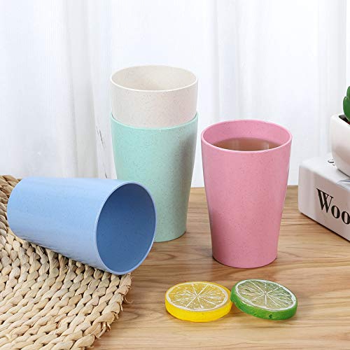 Kids Wheat Straw Dinnerware Sets, Microwave Safe Wheat Straw Plates And Bowls Sets 12Pcs Unbreakable Dishwasher Eco Friendly Colourful #TOP5