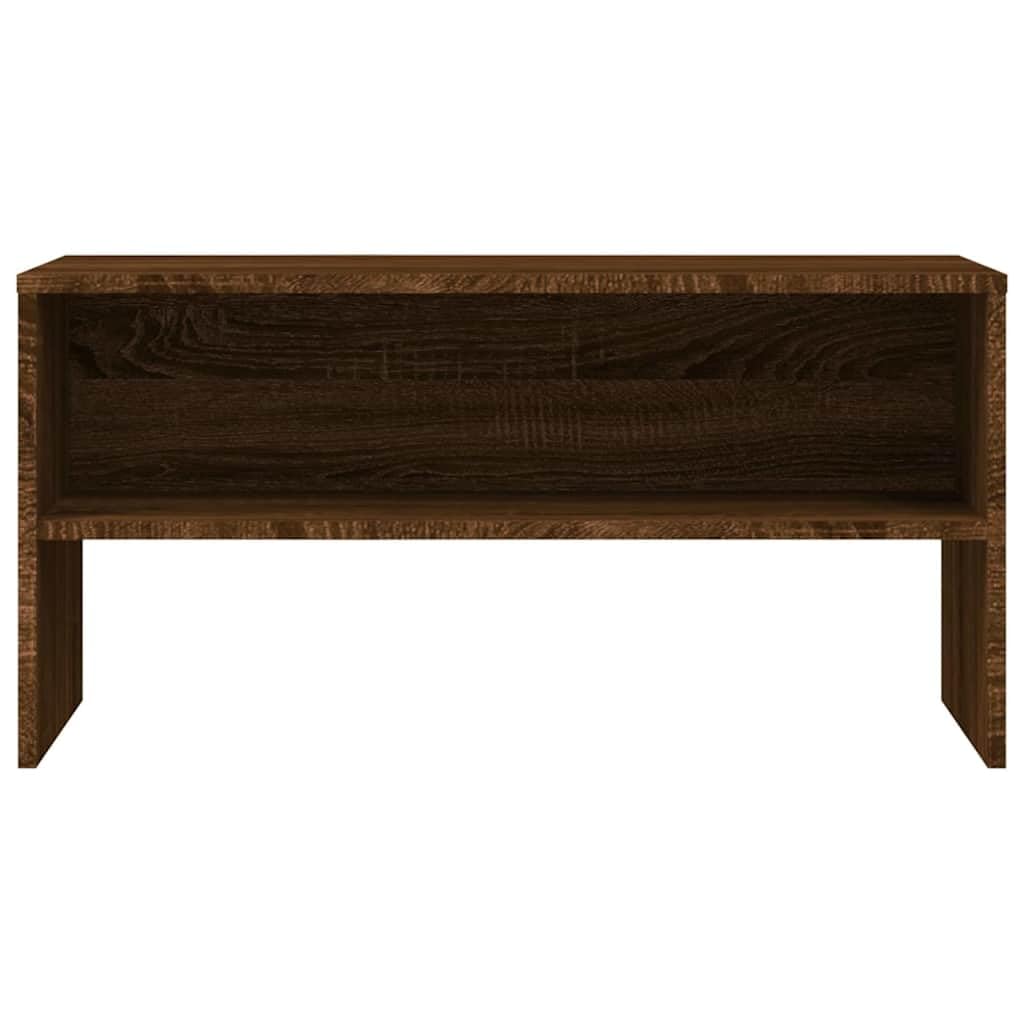 Mobile TV marrone effetto rovere, 80 x 40 x 40 cm, in legno