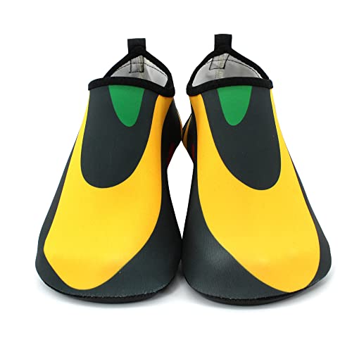 Image of Water Shoes for Women and Men Quick-Dry Swim Beach Shoes for Outdoor Surfing Yoga Exercise Jamaica Flag Caribbean Reggae Rasta