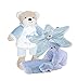 Tris & Ton Pack regalo recién nacido peluche (30cm) doudou estrella y cojín guarderia o cuna. Cesta original niño niña (trisyton) (celeste)