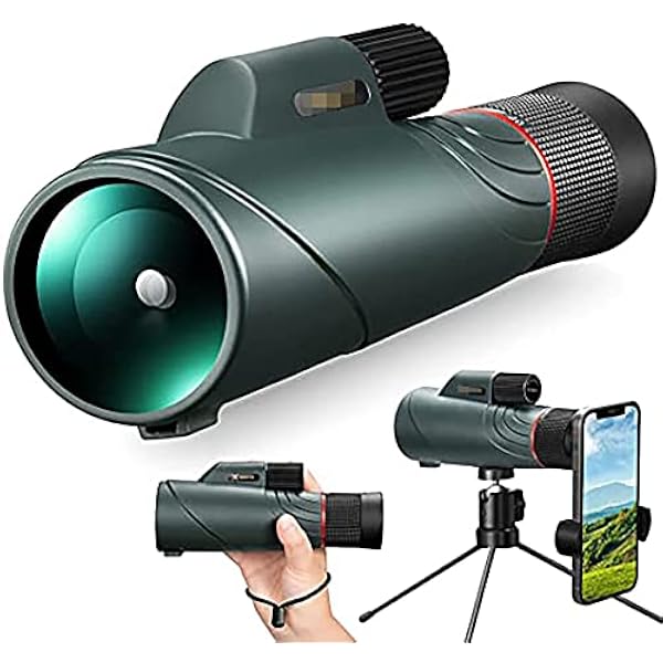 Teleskop jednookularowy 10-20×50 ze statywem Uchwyt na telefon komórkowy Monokular z dużym powiększeniem dla dorosłych Zoom BAK4 Pryzmat FMC Wodoodporny monokular Odpowiedni do obserwacji ptaków