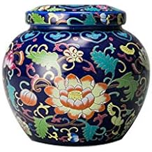 Japanese-Style Ceramics Tea Canister Traditional Tea Caddy Sugar Canister for Kitchen Sealed Ceramics - Enamel A45