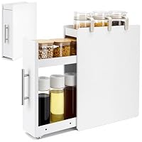 Amazon｜ZQZHDQ 隠せる調味料ラック W12.2×D49.5×H52.5cm 引き出し式