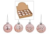 MC 12er Set edle Luxus Glas Weihnachtskugeln Ø 6cm Weihnachtsbaum Kugeln Christbaumkugeln Weihnachts Deko